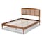 Baxton Studio Marieke Ash Walnut Finished and Rattan Full Size Platform Bed 159-9806-9807 - alternate 7